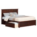 Atlantic Furniture Atlantic Furniture AR8636034 Madison Bed with Match Footboard - Antique Walnut; Full Size AR8636034